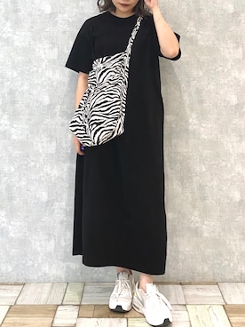 「UNIQLO（ユニクロ）のアイテム（ワンピース/ドレス）」を使った、くすみんさん（レディース・153cm）の夏コーディネート