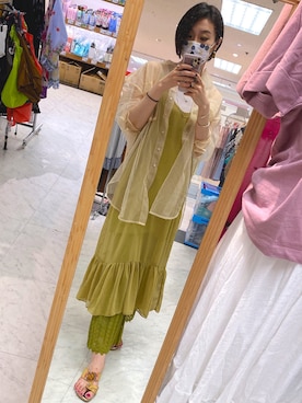 「PLAIN PEOPLE（プレインピープル）のアイテム（ワンピース/ドレス）」を使った、まりこさん（レディース・170cm）の夏コーディネート