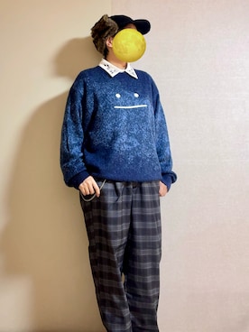 「アイテム（キャップ）」を使った、志月さん（メンズ・154cm・30代）の秋コーディネート