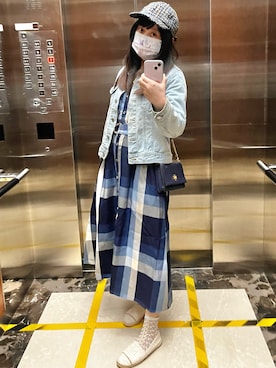 「LILY BROWN（リリーブラウン）のアイテム（帽子）」を使った、Shan さん（レディース・157cm）の秋コーディネート