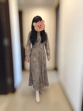 「COCO DEAL（ココディール）のアイテム（ワンピース/ドレス）」を使った、Shan さん（レディース・157cm）の冬コーディネート