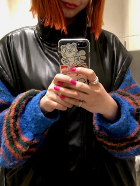 「レザーコート」｜「アイテム（モッズコート）」を使った、🌿さん（レディース・169cm）の春コーディネート