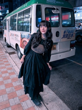 「アイテム（チューブトップ）」を使った、Veromca さん（レディース・168cm）の冬コーディネート