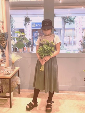 「Rodeo Crowns（ロデオクラウンズ）のアイテム（ワンピース/ドレス）」を使った、mimiminmiさん（レディース・155cm）の夏コーディネート