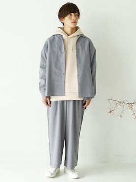 「MinoriTY（マイノリティ）のアイテム（セットアップ）」を使った、REONさん（メンズ・173cm）の秋コーディネート