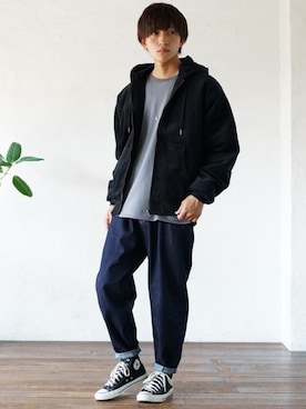 「MinoriTY（マイノリティ）のアイテム（ジャケット/アウター）」を使った、REONさん（メンズ・173cm）の秋コーディネート