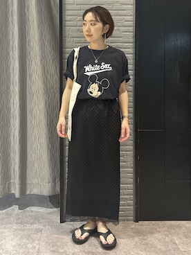 「Disney（ディズニー）のアイテム」を使った、ga_ri_0411さん（レディース・158cm）の夏コーディネート
