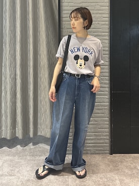 「Disney（ディズニー）のアイテム」を使った、ga_ri_0411さん（レディース・158cm）の夏コーディネート