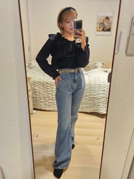 「アイテム（カチューシャ）」を使った、もつさん（レディース・151cm）の秋コーディネート