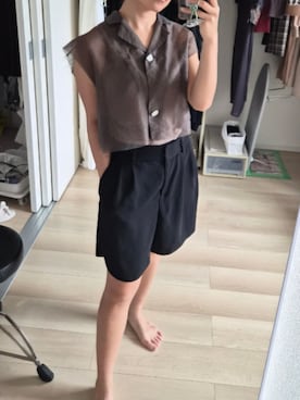 「ZARA（ザラ）のアイテム（パンツ、ブラック系）」を使った、れんさん（レディース・151cm）の秋コーディネート