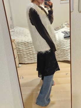 「アイテム（ベスト）」を使った、もつさん（レディース・151cm）の秋コーディネート