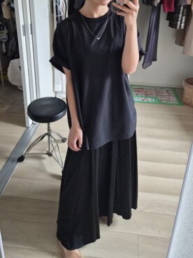 「?のアイテム（スカート、ブラック系）」を使った、れんさん（レディース・151cm）の秋コーディネート