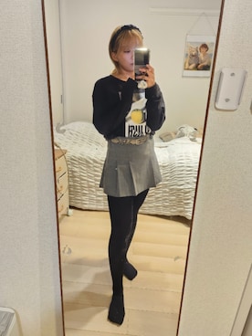 「アイテム（カチューシャ）」を使った、もつさん（レディース・151cm）の秋コーディネート