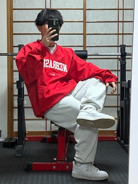 「アイテム（ジャージ）」を使った、O'n  U160さん（メンズ・155cm）の秋コーディネート