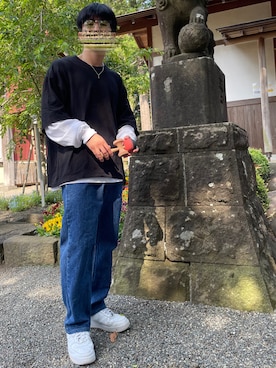 TOMO U160さんの「【PROCLUB/プロクラブ】Heavyweight Short Sleeve Tee 厚手　ヘビーウェイト　Tシャツ　無地　ユニセックス クルーネック」を使ったコーディネート