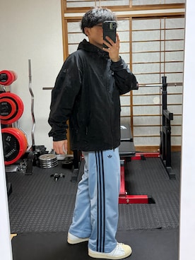 「アイテム（ナイロンジャケット）」を使った、O'n  U160さん（メンズ・155cm）の秋コーディネート