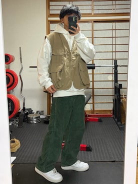 「アイテム（ベスト）」を使った、O'n  U160さん（メンズ・155cm）の秋コーディネート