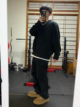 「アイテム（モカシン/デッキシューズ）」を使った、O'n  U160さん（メンズ・155cm）の秋コーディネート