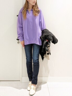 「Right-on（ライトオン）のアイテム（スウェット）」を使った、asukaさん（レディース・168cm）の春コーディネート