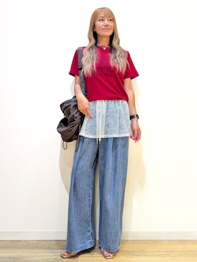 「BACK NUMBER（バックナンバー）のアイテム（バッグ）」を使った、asukaさん（レディース・168cm）の夏コーディネート