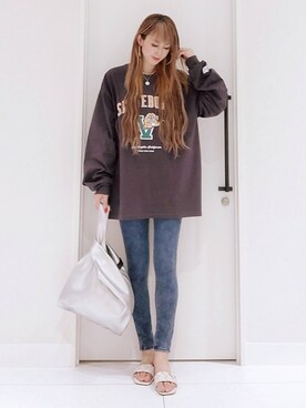 「RAG MACHINE（ラグマシーン）のアイテム（パンツ）」を使った、asukaさん（レディース・168cm）の秋コーディネート