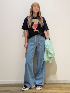 「SOMETHING（サムシング）のアイテム」を使った、asukaさん（レディース・168cm）の夏コーディネート