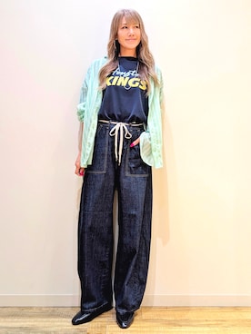「SOMETHING（サムシング）のアイテム」を使った、asukaさん（レディース・168cm）の春コーディネート