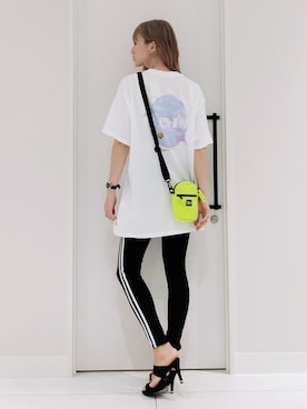 「RAG MACHINE（ラグマシーン）のアイテム（パンツ）」を使った、asukaさん（レディース・168cm）の夏コーディネート