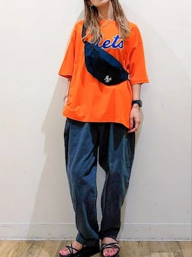 「カラー×コーデ」｜「アイテム（バッグ）」を使った、asukaさん（レディース・168cm）の夏コーディネート