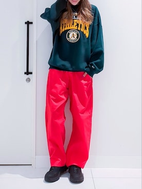 「MLB（メジャーリーグベースボール）のアイテム」を使った、asukaさん（レディース・168cm）の秋コーディネート