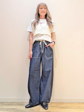 「SOMETHING（サムシング）のアイテム」を使った、asukaさん（レディース・168cm）の春コーディネート