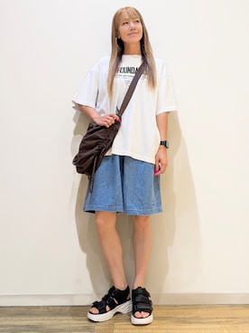 「BACK NUMBER（バックナンバー）のアイテム（バッグ）」を使った、asukaさん（レディース・168cm）の夏コーディネート