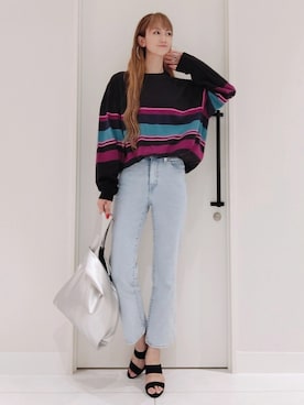 「RAG MACHINE（ラグマシーン）のアイテム（バッグ）」を使った、asukaさん（レディース・168cm）の夏コーディネート