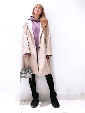 「RAG MACHINE（ラグマシーン）のアイテム」を使った、asukaさん（レディース・168cm）の冬コーディネート