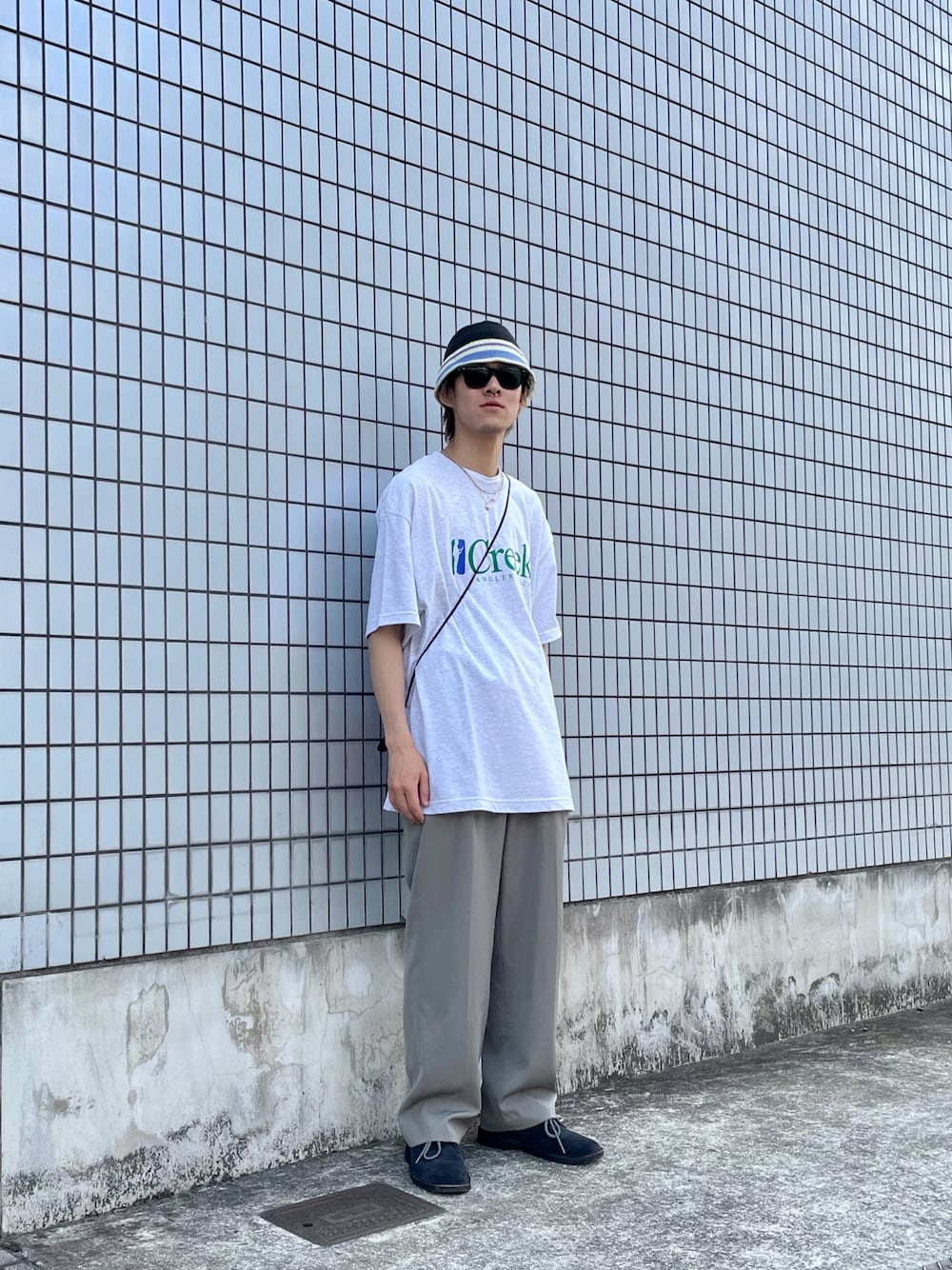 「creekanglersdevice、古着、NOROLL、l.l.bean、デザートブーツ」｜「NOROLLのアイテム（ハット、ブラック系）」を使った、アキヲさん（メンズ・172cm）の秋コーディネートの1枚目の写真