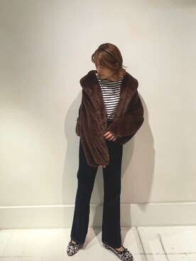 「one after another NICE CLAUP（ワンアフターアナザーナイスクラップ）のアイテム（その他アウター）」を使った、てらやんさん（レディース・155cm・20代）の秋コーディネート