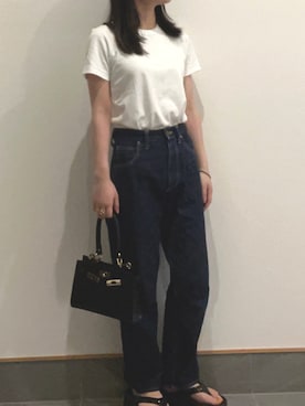 「ANATOMICA（アナトミカ）のANATOMICA / アナトミカ：618 MARILYN Ⅱ：531-522-01[DEA]（デニムパンツ）」を使った、🍋さん（レディース・152cm）の夏コーディネート