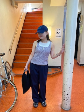 「アイテム（トートバッグ）」を使った、r i k oさん（レディース・152cm・20代）の夏コーディネート