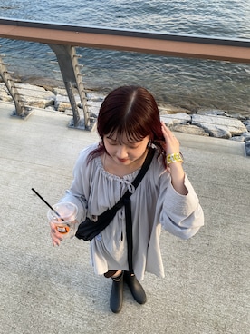 「アイテム（レインシューズ）」を使った、r i k oさん（レディース・152cm）の秋コーディネート