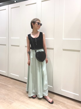 「Rouge vif（ルージュヴィフ）のアイテム」を使った、minoriさん（レディース・150cm）の夏コーディネート
