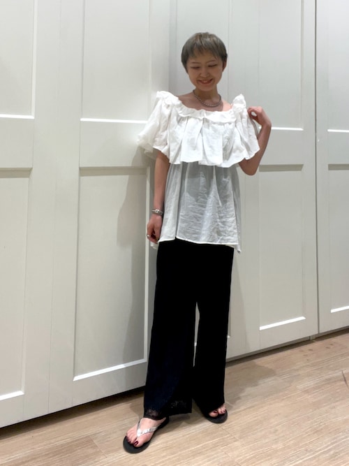 レースストレートパンツ（その他パンツ）｜Rouge vif（ルージュヴィフ