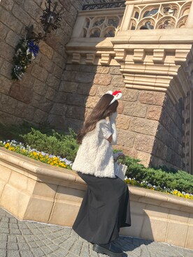 「アイテム（ダウンベスト）」を使った、Aya さん（レディース・162cm・20代）の秋コーディネート