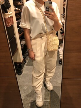 「ASTRAET（アストラット）のアイテム（パンツ）」を使った、akさん（レディース・158cm）の秋コーディネート