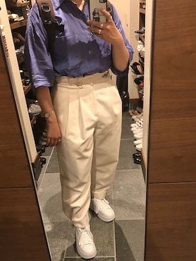 「ASTRAET（アストラット）のアイテム（パンツ）」を使った、akさん（レディース・158cm）の秋コーディネート