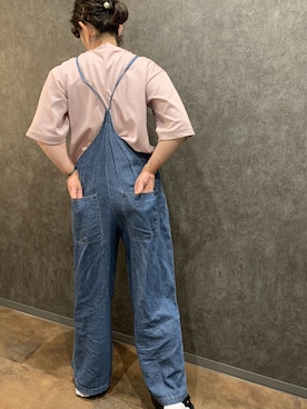 「美容師」｜「アイテム（サロペット/オーバーオール）」を使った、haruppeさん（レディース・162cm）の夏コーディネート