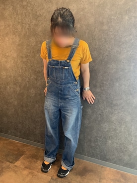 「美容師」｜「アイテム（サロペット/オーバーオール）」を使った、haruppeさん（レディース・162cm）の夏コーディネート