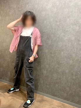 「美容師」｜「アイテム（オールインワン・サロペット）」を使った、haruppeさん（レディース・162cm）の夏コーディネート