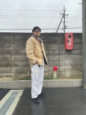 「アイテム（カバーオール）」を使った、yoshikazu1030さん（メンズ・170cm）の冬コーディネート