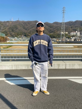 「EU,US CONVERSE（イーユーユーエスコンバース）のアイテム」を使った、yoshikazuさん（メンズ・170cm）の春コーディネート