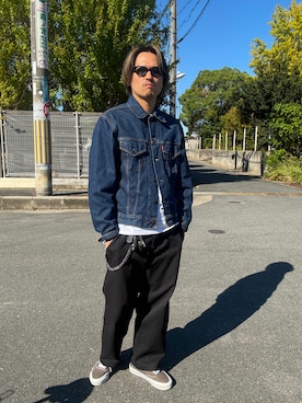 「VANS（バンズ）のアイテム（スニーカー）」を使った、yoshikazuさん（メンズ・170cm）の秋コーディネート